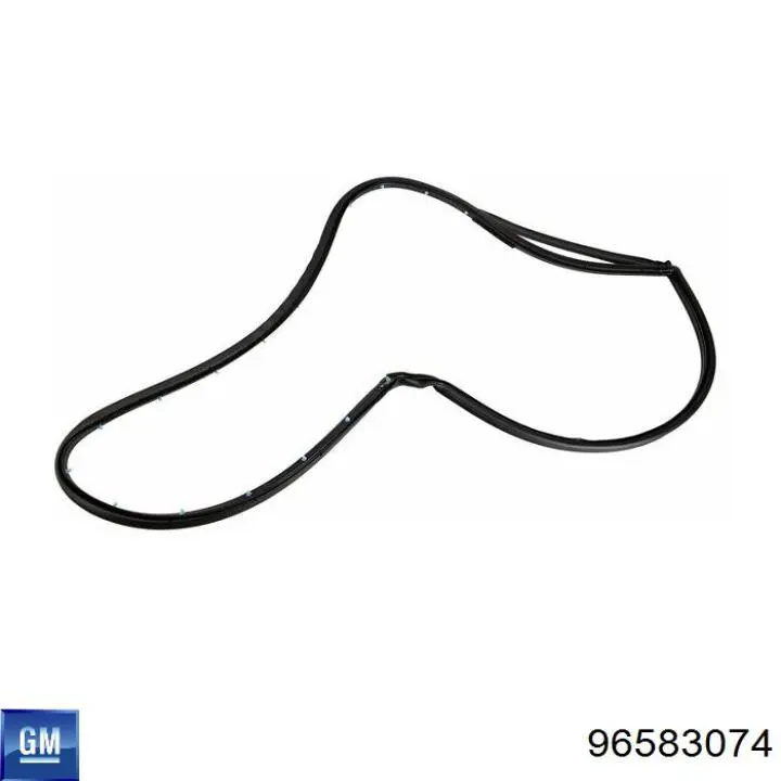Moldura de vidro deslizante da porta traseira esquerda 96583074 General Motors