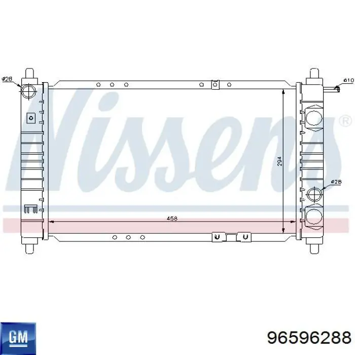 Radiador de esfriamento de motor General Motors 96596288 preço, a partir de 57,89 USD
