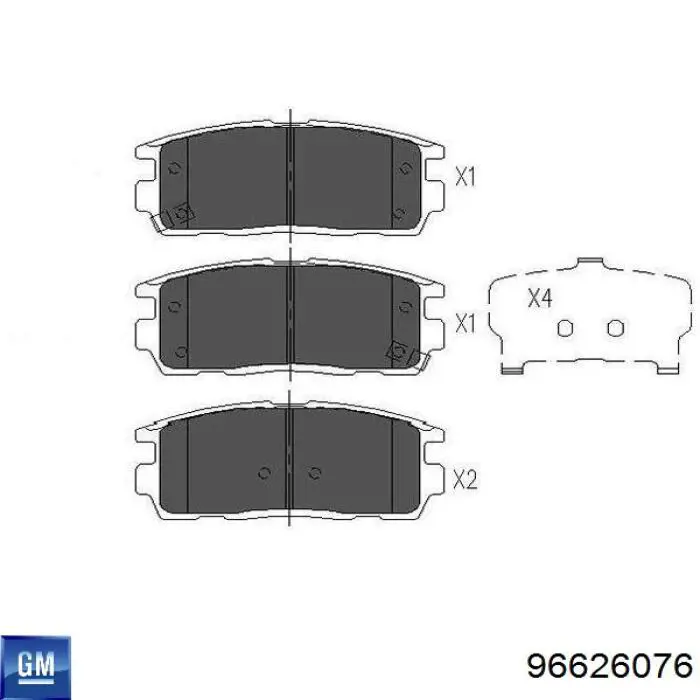 Sapatas do freio traseiras de disco General Motors 96626076 preço, a partir de 19,97 USD