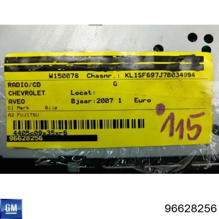 Aparelhagem de som (rádio AM/FM) para Chevrolet Aveo II T250, T255