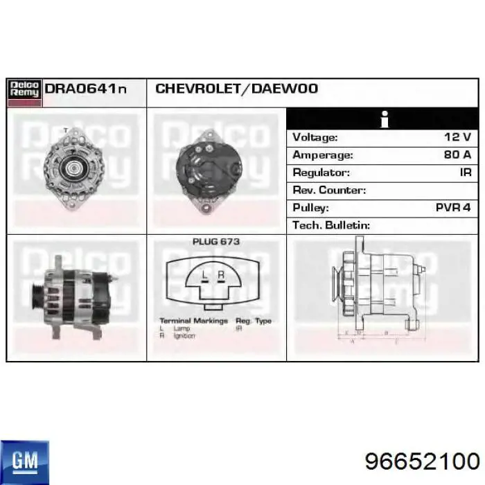 Compre 96652100 General Motors Gerador