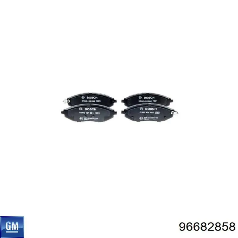 Sapatas do freio dianteiras de disco General Motors 96682858 preço, a partir de 22,60 USD