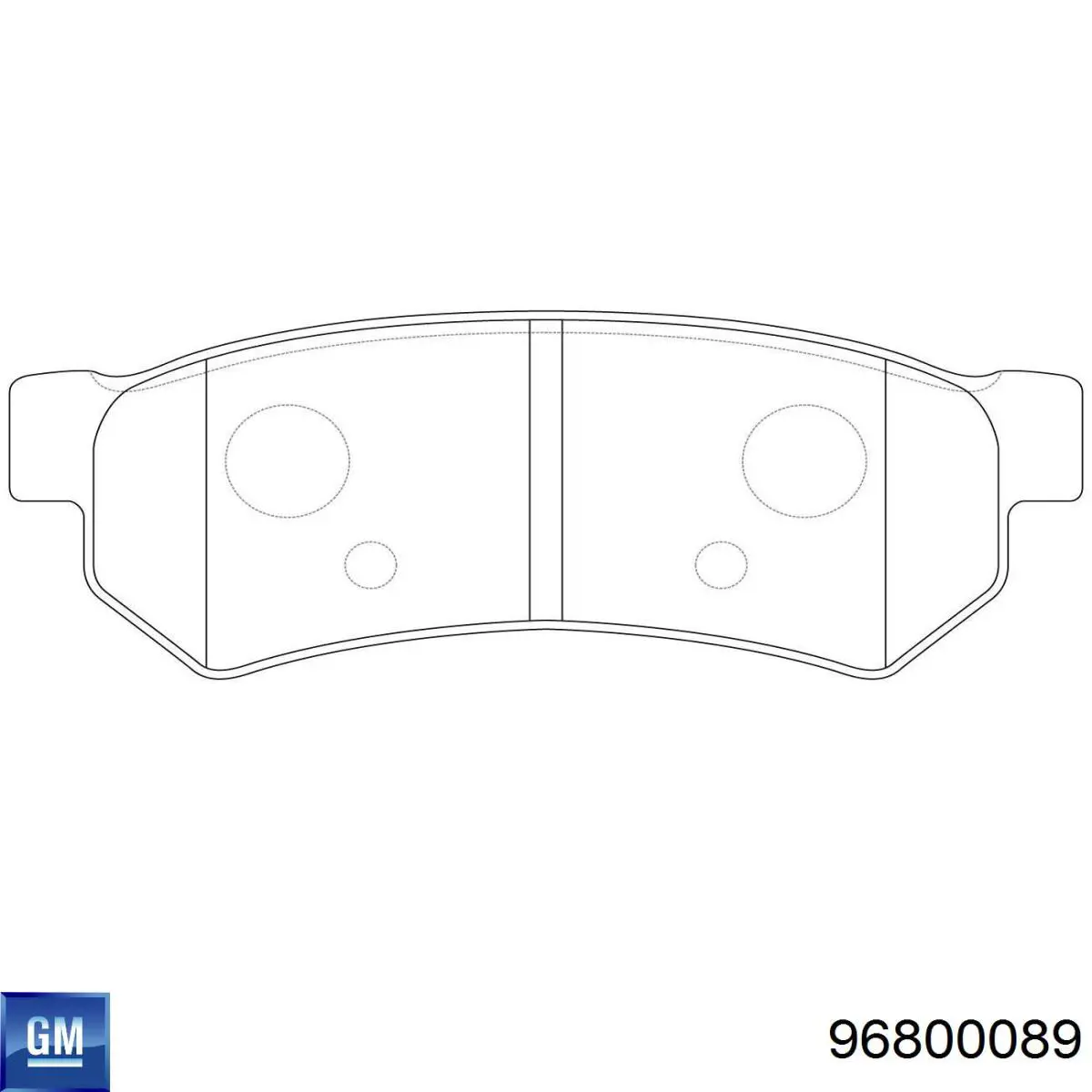 Compre 96800089 General Motors Sapatas do freio traseiras de disco