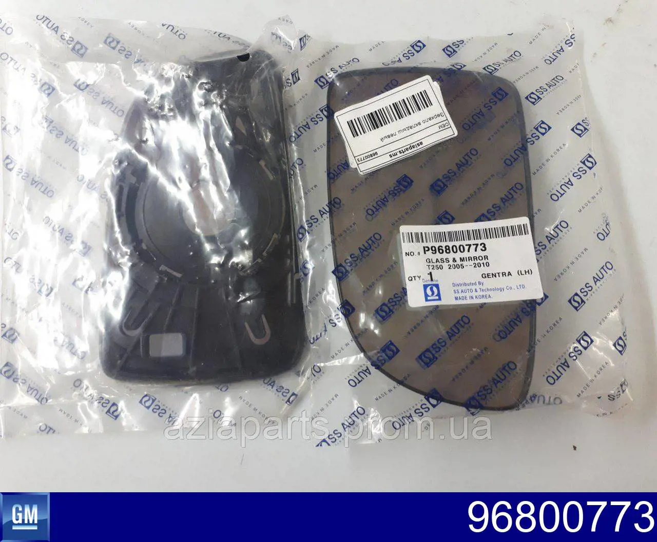 96800773 General Motors Elemento espelhado do espelho de retrovisão esquerdo
