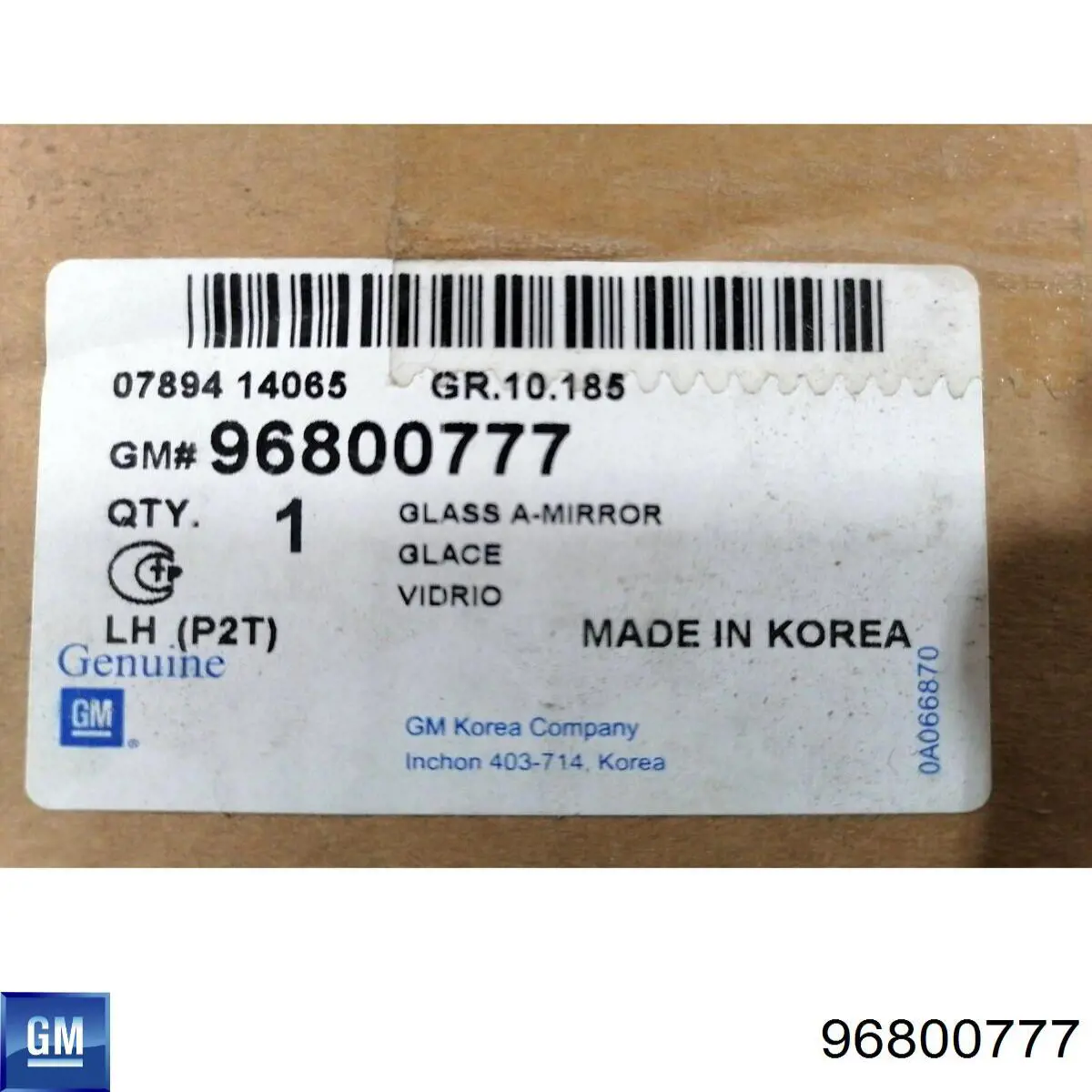 Compre 96800777 General Motors Elemento espelhado do espelho de retrovisão esquerdo
