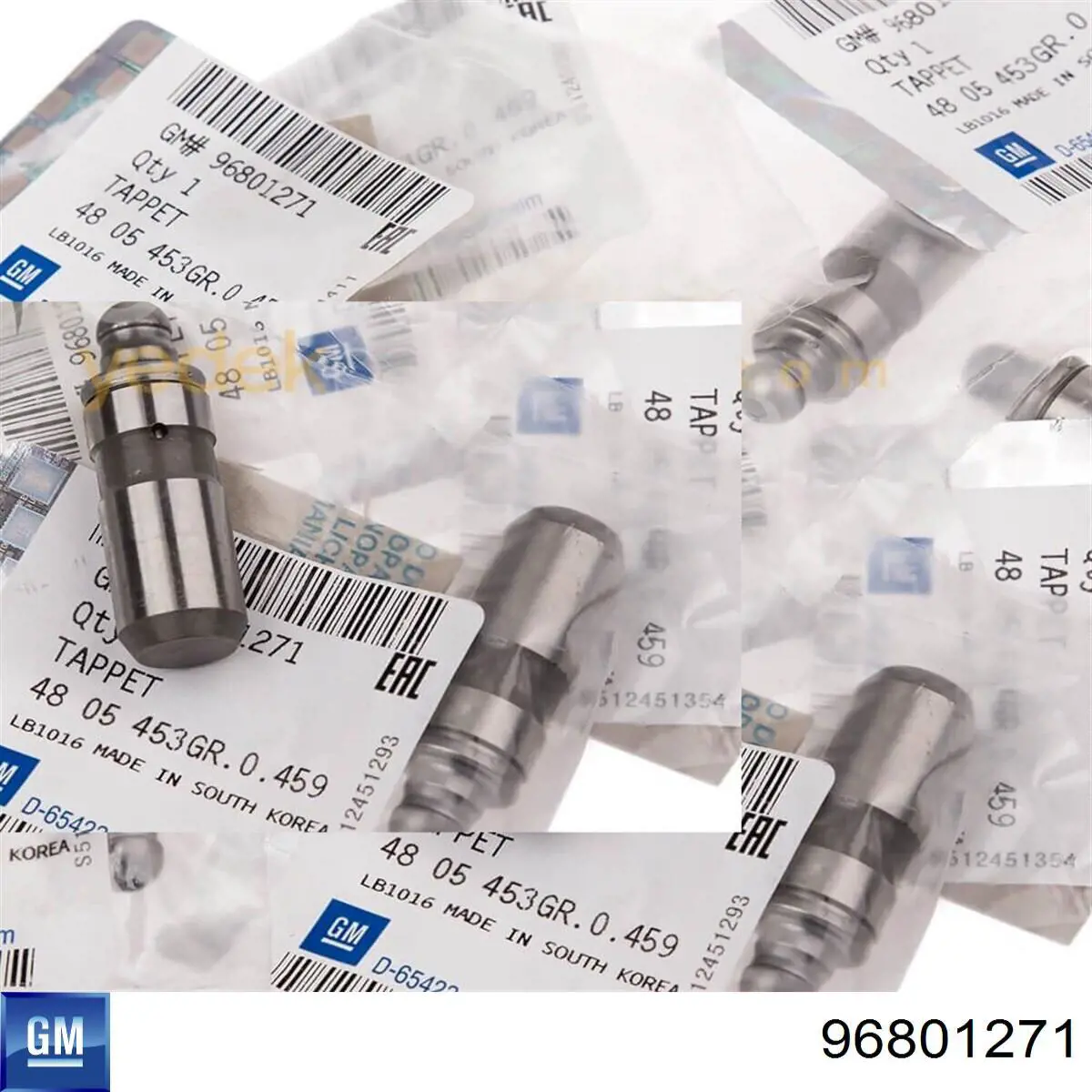 96801271 General Motors Compensador hidrâulico (empurrador hidrâulico), empurrador de válvulas