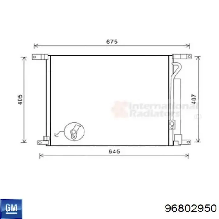 96802950 General Motors Radiador de aparelho de ar condicionado