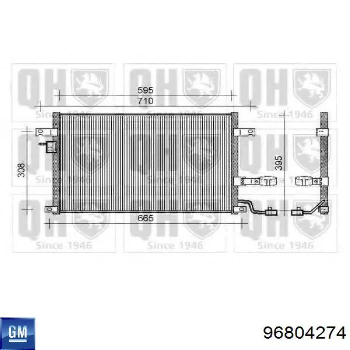 Radiador de aparelho de ar condicionado General Motors 96804274 preço, a partir de 62,99 USD