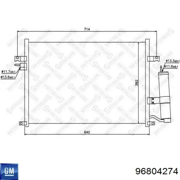 Compre 96804274 General Motors Radiador de aparelho de ar condicionado