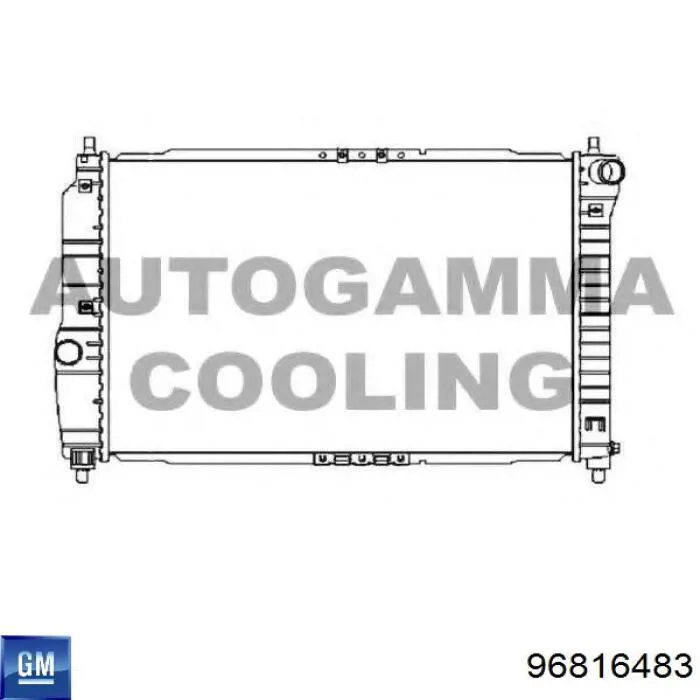 Compre 96816483 General Motors Radiador de esfriamento de motor