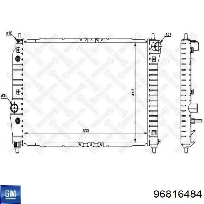 Radiador de esfriamento de motor General Motors 96816484 preço, a partir de 90,78 USD