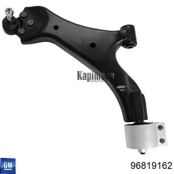 96819162 General Motors Braço oscilante inferior direito de suspensão dianteira