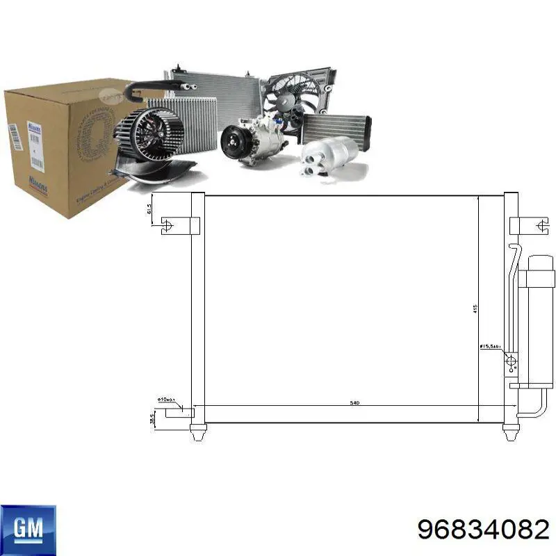 Compre 96834082 General Motors Radiador de aparelho de ar condicionado