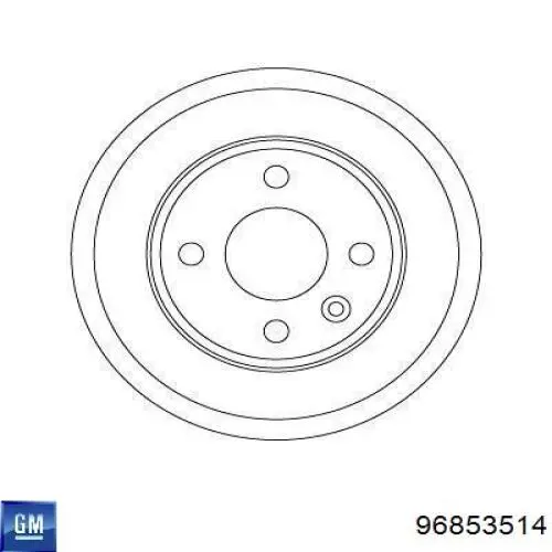 Compre 96853514 General Motors Tambor do freio traseiro