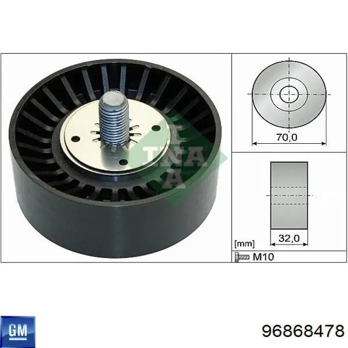Rolo parasita da correia de transmissão General Motors 96868478 preço, a partir de 39,72 USD