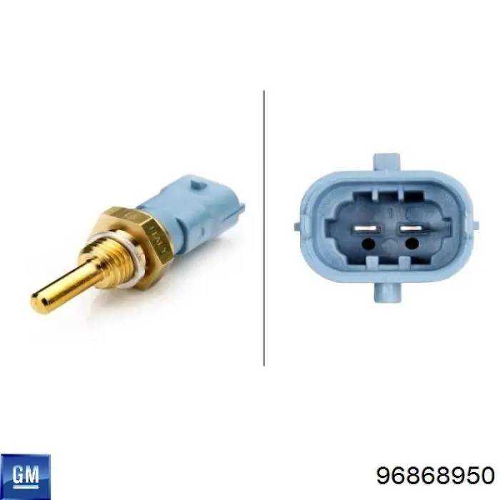 96868950 General Motors Sensor de temperatura do fluido de esfriamento