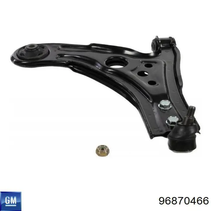 96870466 General Motors Braço oscilante inferior direito de suspensão dianteira