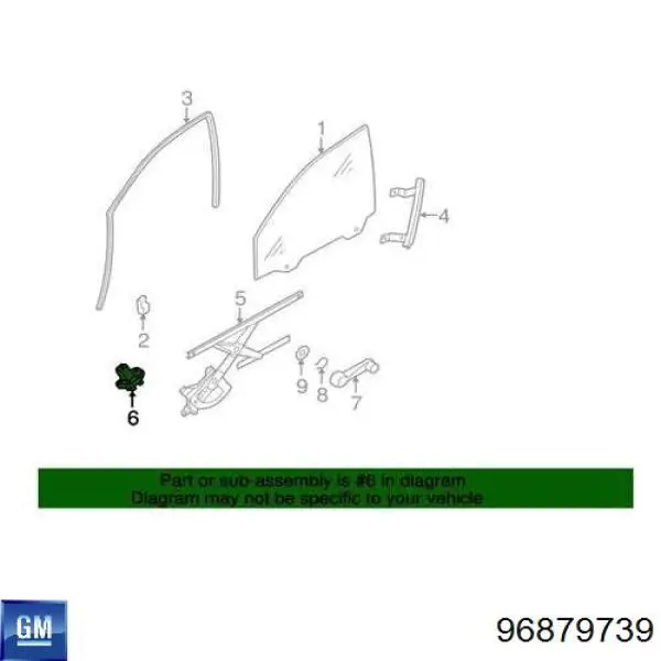 Motor de acionamento de vidro da porta dianteira esquerda General Motors 96879739 preço, a partir de 51,17 USD