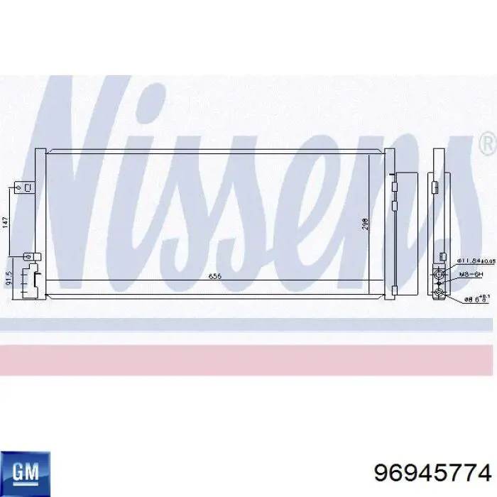 Compre 96945774 General Motors Radiador de aparelho de ar condicionado