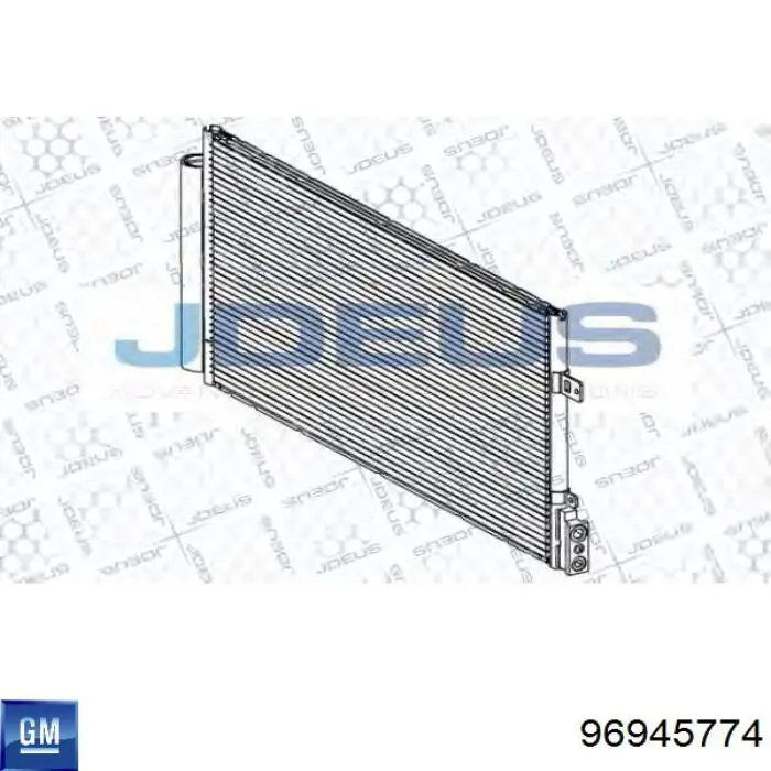Radiador de aparelho de ar condicionado General Motors 96945774 preço, a partir de 126,75 USD