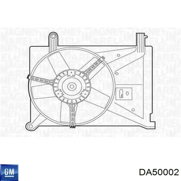 DA50002 General Motors Ventilador (roda de aletas) do radiador de aparelho de ar condicionado