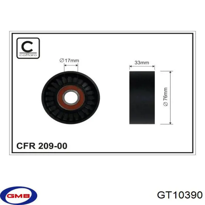 Rolo de reguladora de tensão da correia de transmissão GMB GT10390 preço, a partir de 14,50 USD
