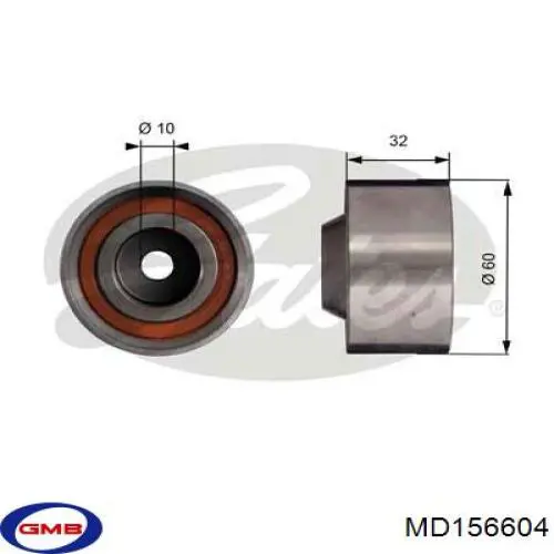 MD156604 GMB Rolo parasita da correia do mecanismo de distribuição de gás