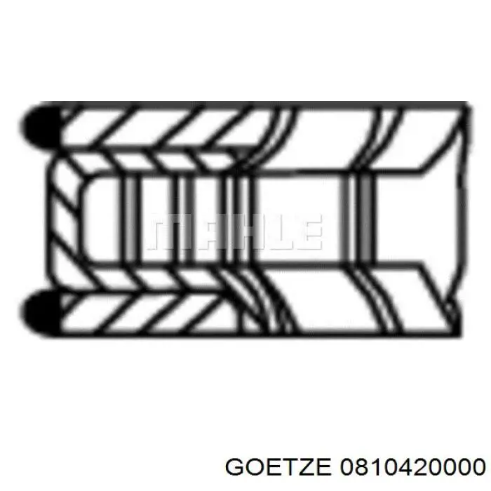 0810420000 Goetze Anéis do pistão para 1 cilindro, STD.