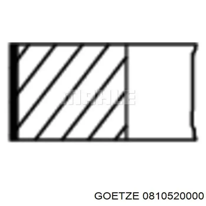 0810520000 Goetze Anéis do pistão para 1 cilindro, STD.