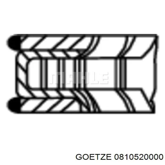 Anéis do pistão para 1 cilindro, STD. Goetze 0810520000 preço, a partir de 20,95 USD
