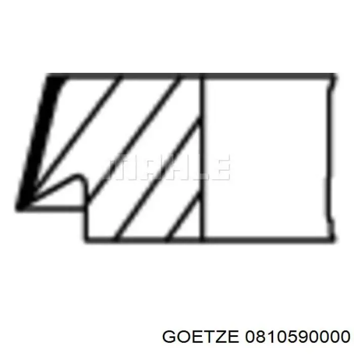Anéis do pistão para 1 cilindro, STD. Goetze 0810590000 preço, a partir de 18,57 USD