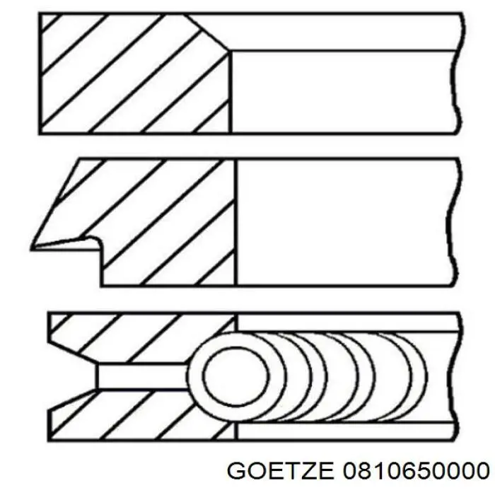 Anéis do pistão para 1 cilindro, STD. Goetze 0810650000 preço, a partir de 21,42 USD