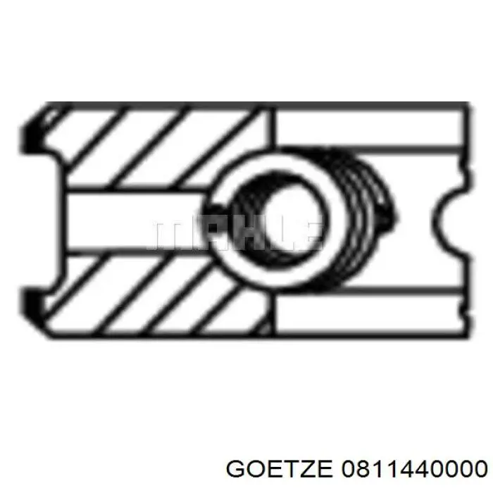 0811440000 Goetze Anéis do pistão para 1 cilindro, STD.