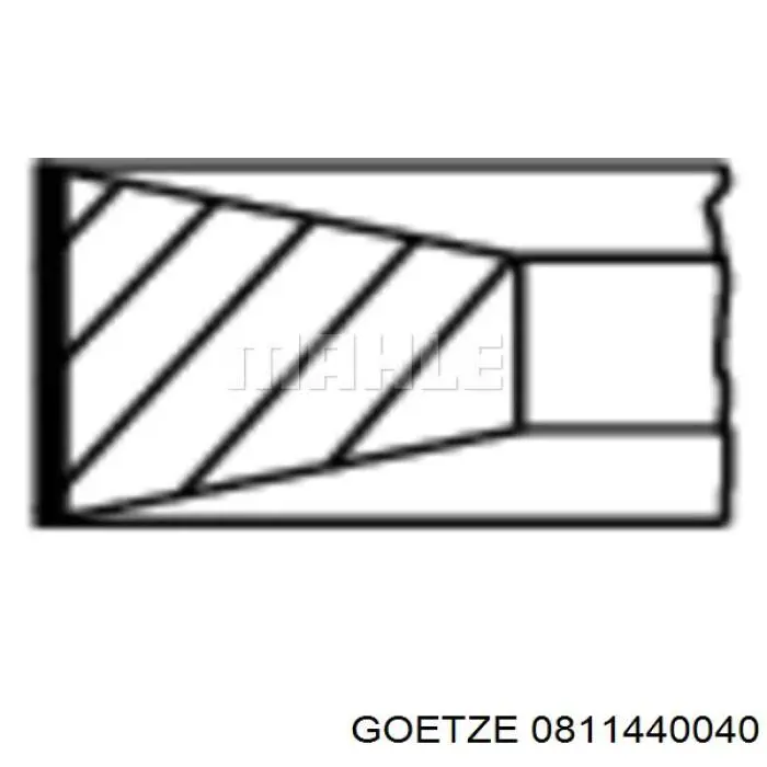 Compre 0811440040 Goetze Anéis do pistão para 1 cilindro, STD.