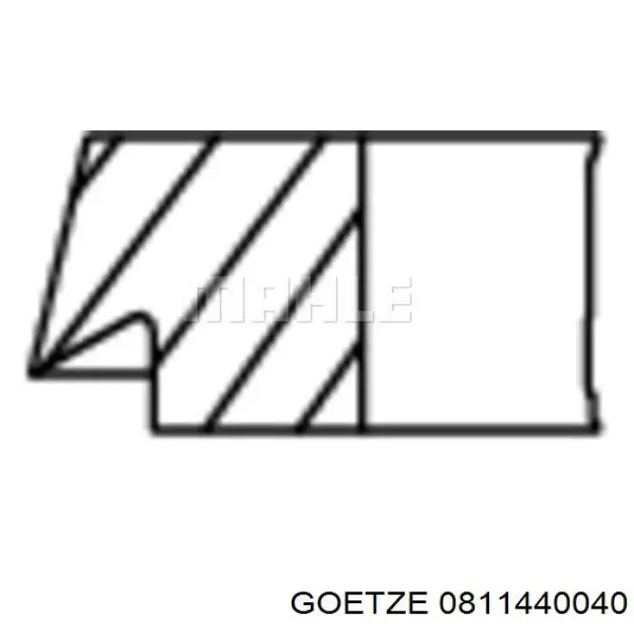 0811440040 Goetze Anéis do pistão para 1 cilindro, STD.