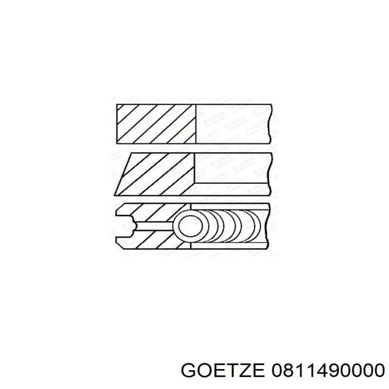 Compre 0811490000 Goetze Anéis do pistão para 1 cilindro, STD.