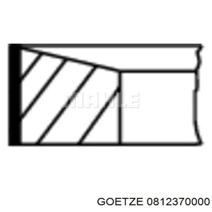 Anéis do pistão para 1 cilindro, STD. Goetze 0812370000 preço, a partir de 31,60 USD