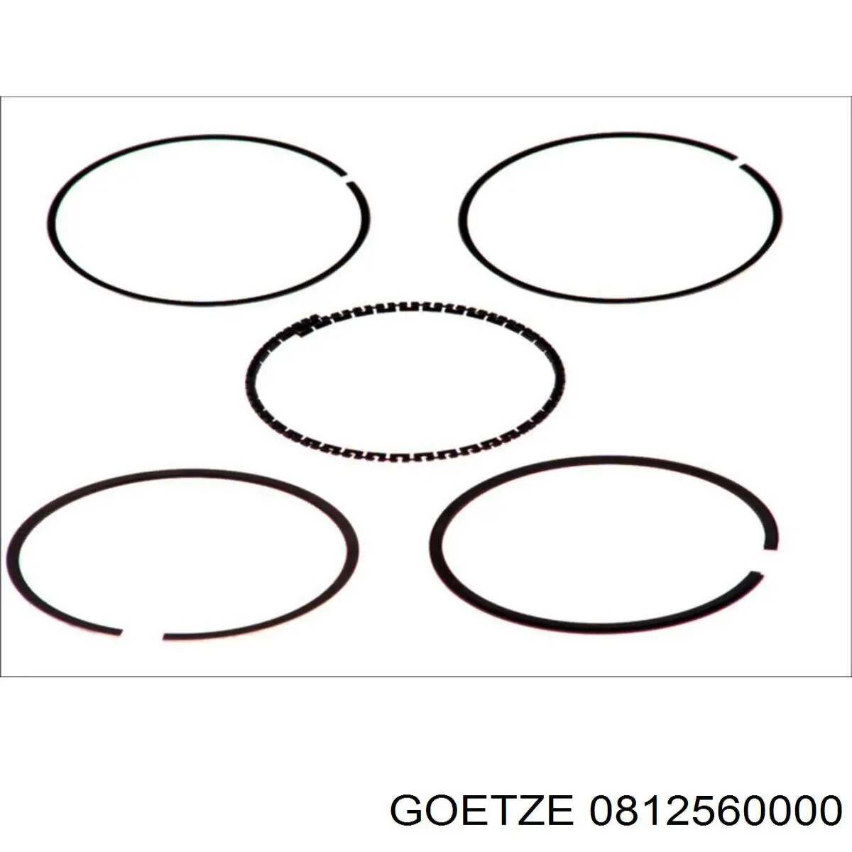 0812560000 Goetze Anéis do pistão para 1 cilindro, STD.