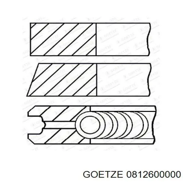 Compre 0812600000 Goetze Anéis do pistão para 1 cilindro, STD.