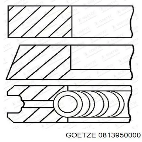 Compre 0813950000 Goetze Anéis do pistão para 1 cilindro, STD.
