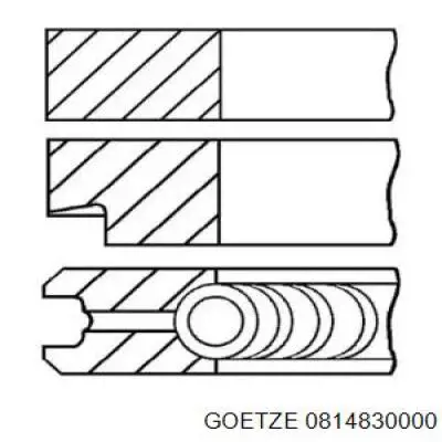 Compre 0814830000 Goetze Anéis do pistão para 1 cilindro, STD.