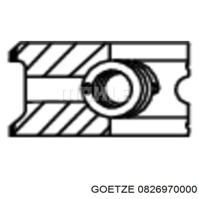 Anéis do pistão para 1 cilindro, STD. Goetze 0826970000 preço, a partir de 30,17 USD