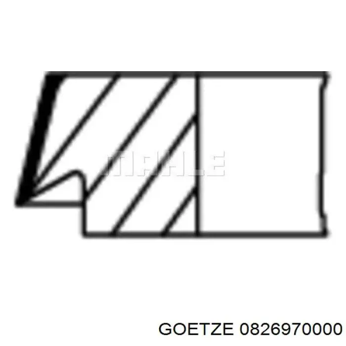 Compre 0826970000 Goetze Anéis do pistão para 1 cilindro, STD.