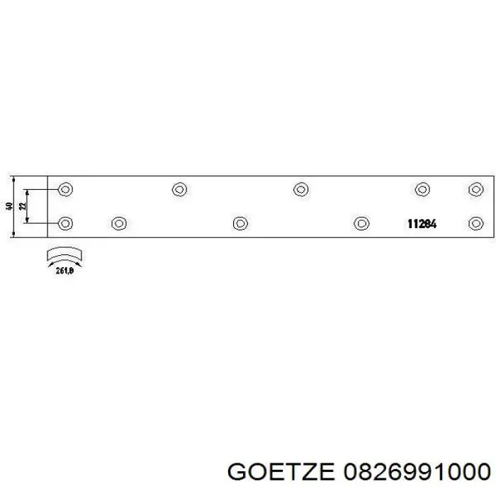 0826991000 Goetze Anéis do pistão para 1 cilindro, 3ª reparação ( + 0,75)