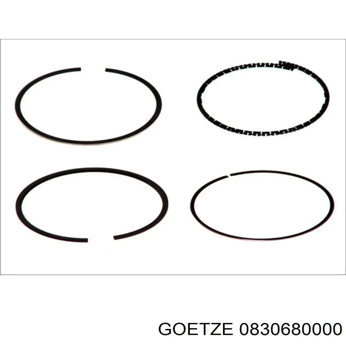 Anéis do pistão para 1 cilindro, STD. 0830680000 Goetze