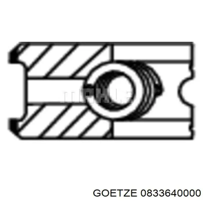 0833640000 Goetze Anéis do pistão para 1 cilindro, STD.