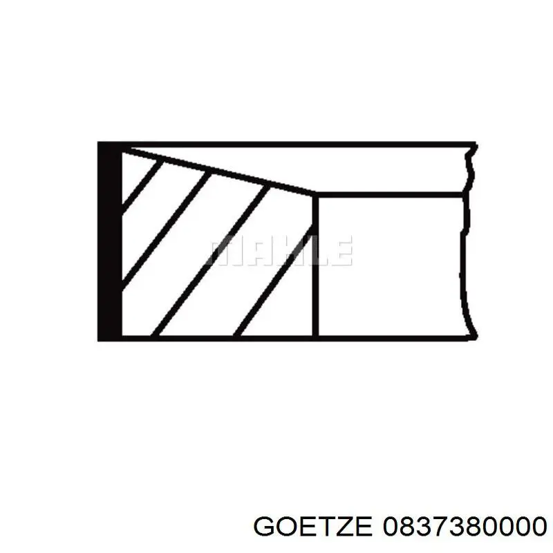 Anéis do pistão para 1 cilindro, STD. Goetze 0837380000 preço, a partir de 20,93 USD