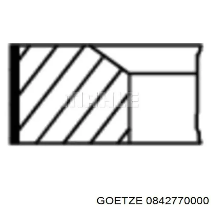 0842770000 Goetze Anéis do pistão para 1 cilindro, STD.