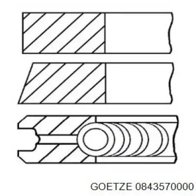 Anéis do pistão para 1 cilindro, STD. Goetze 0843570000 preço, a partir de 33,96 USD