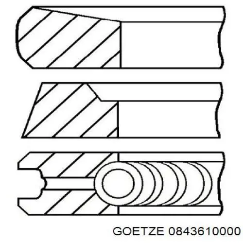 640RS001150N0 Mahle Original Anéis do pistão para 1 cilindro, STD.